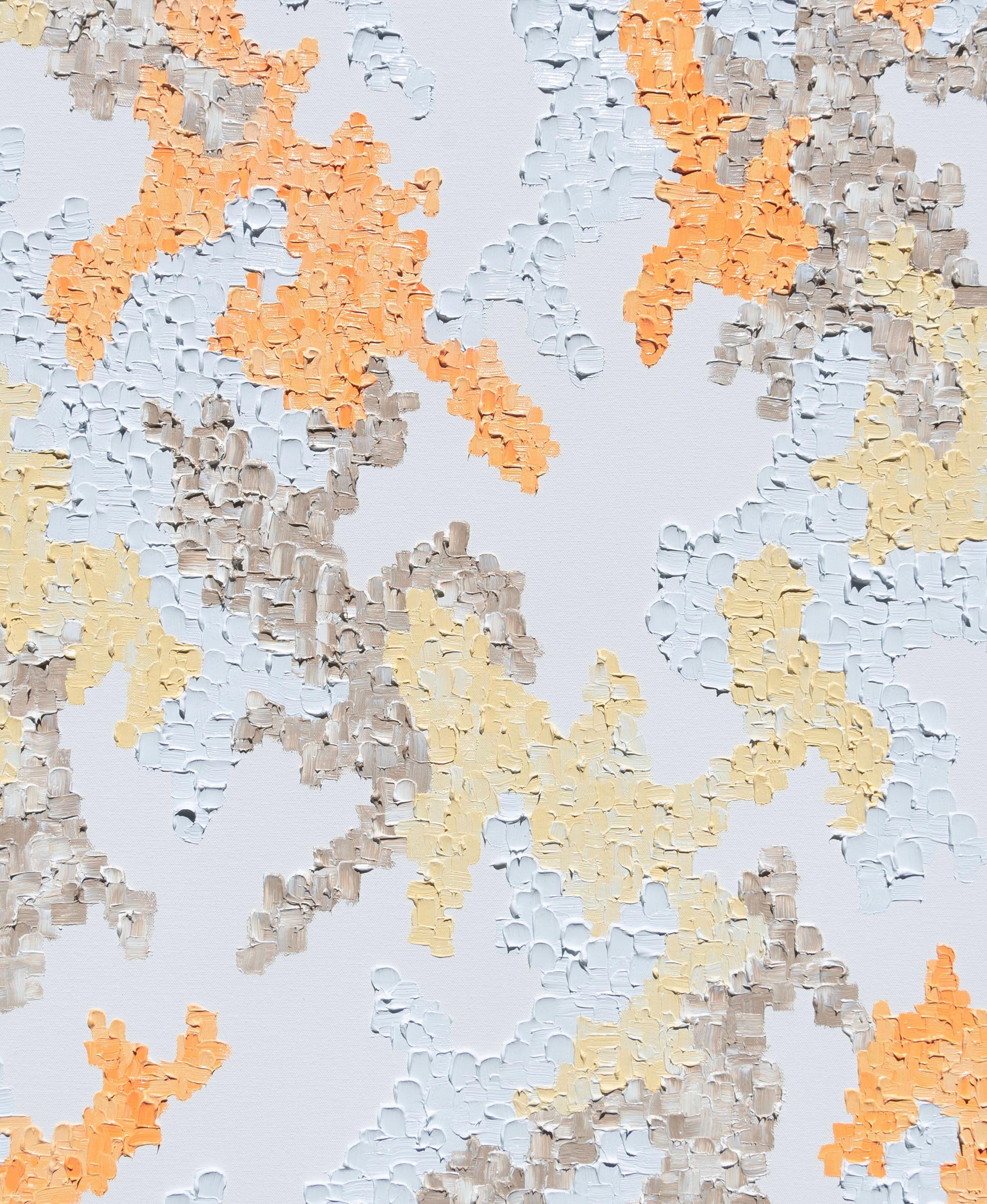 Cesta de Frutas - Pintura al Óleo Contemporánea, Albaricoque, Naranja, Limón, Amarillo - Painting de Axel Getz