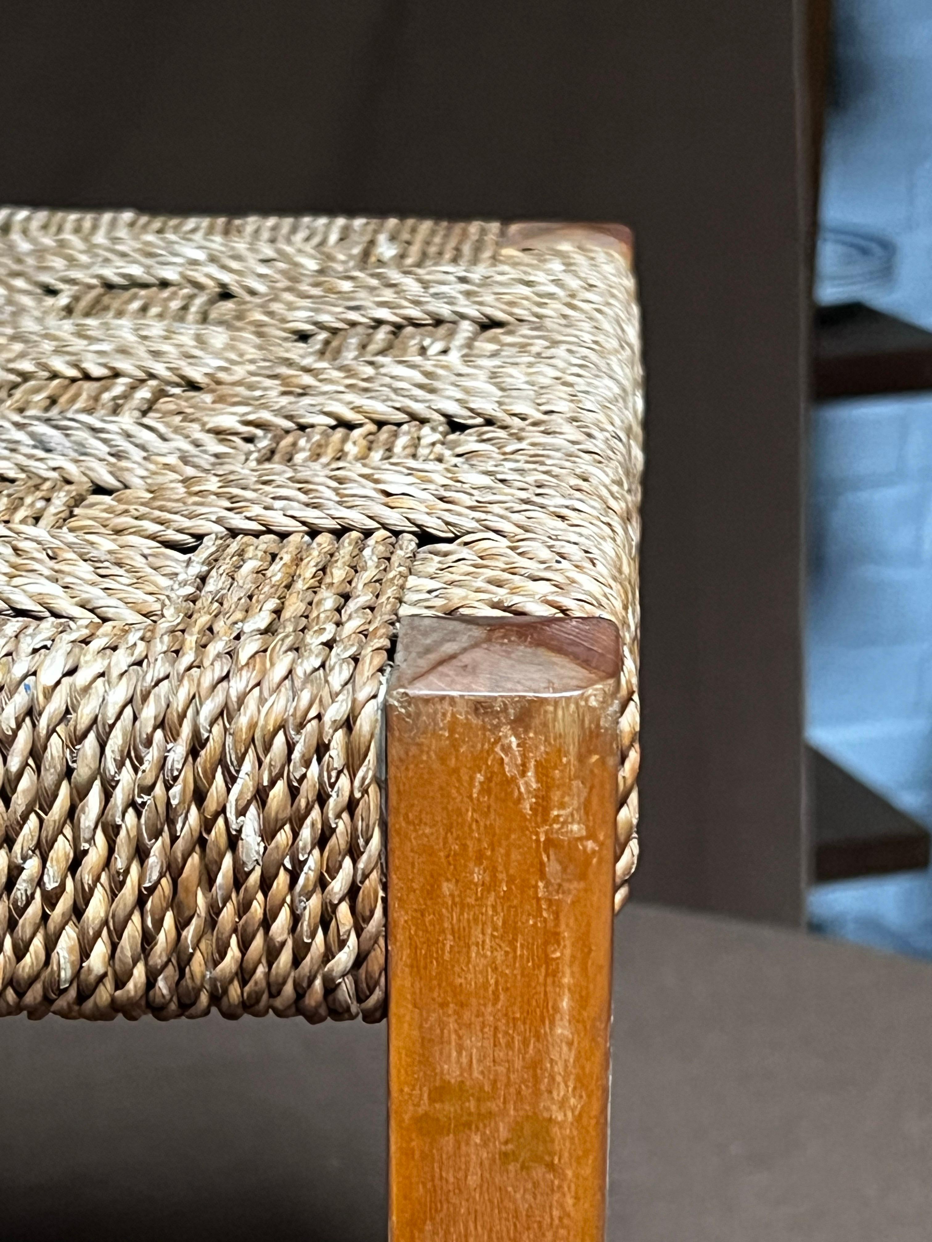 Axel Larsson  Taburete de 1930 en abedul macizo y cuerda Todo original Decorativo en venta 1