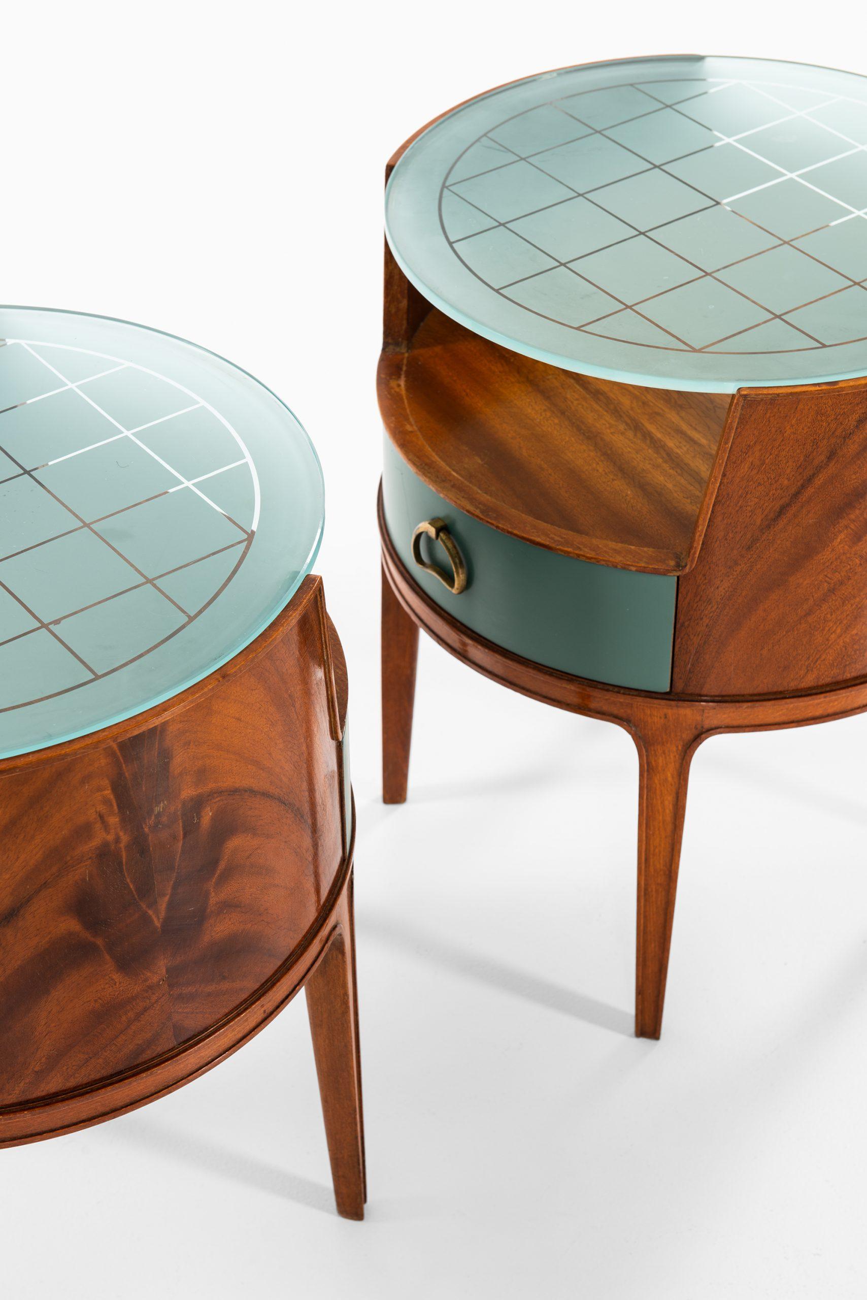 Mid-20th Century Axel Larsson Bedside Tables or Side Tables Produced by Bodafors in Sweden