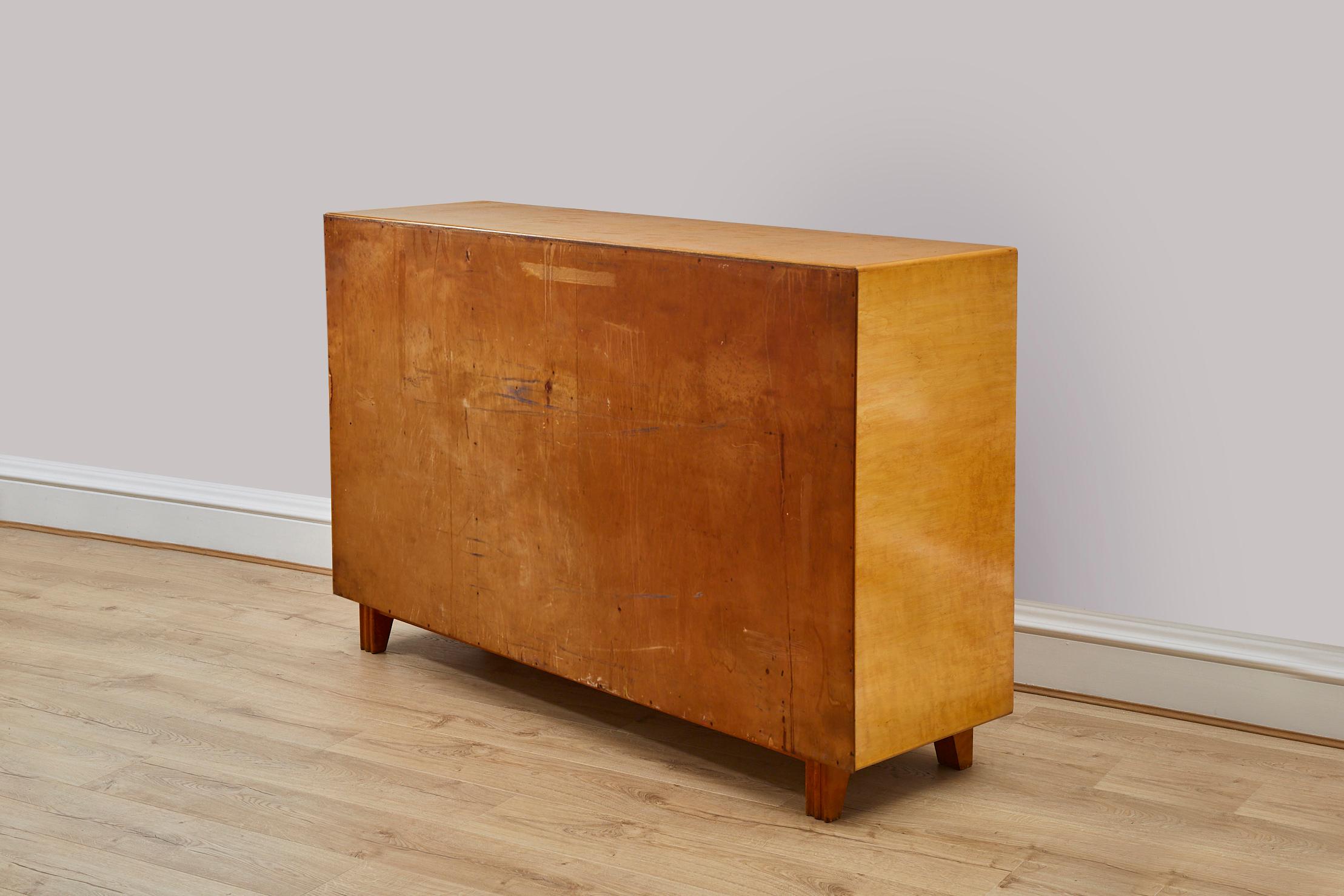 Axel Larsson Bodafors Art Deco Birch Wood Cabinet / Sideboard, 1930's In Good Condition For Sale In London, GB