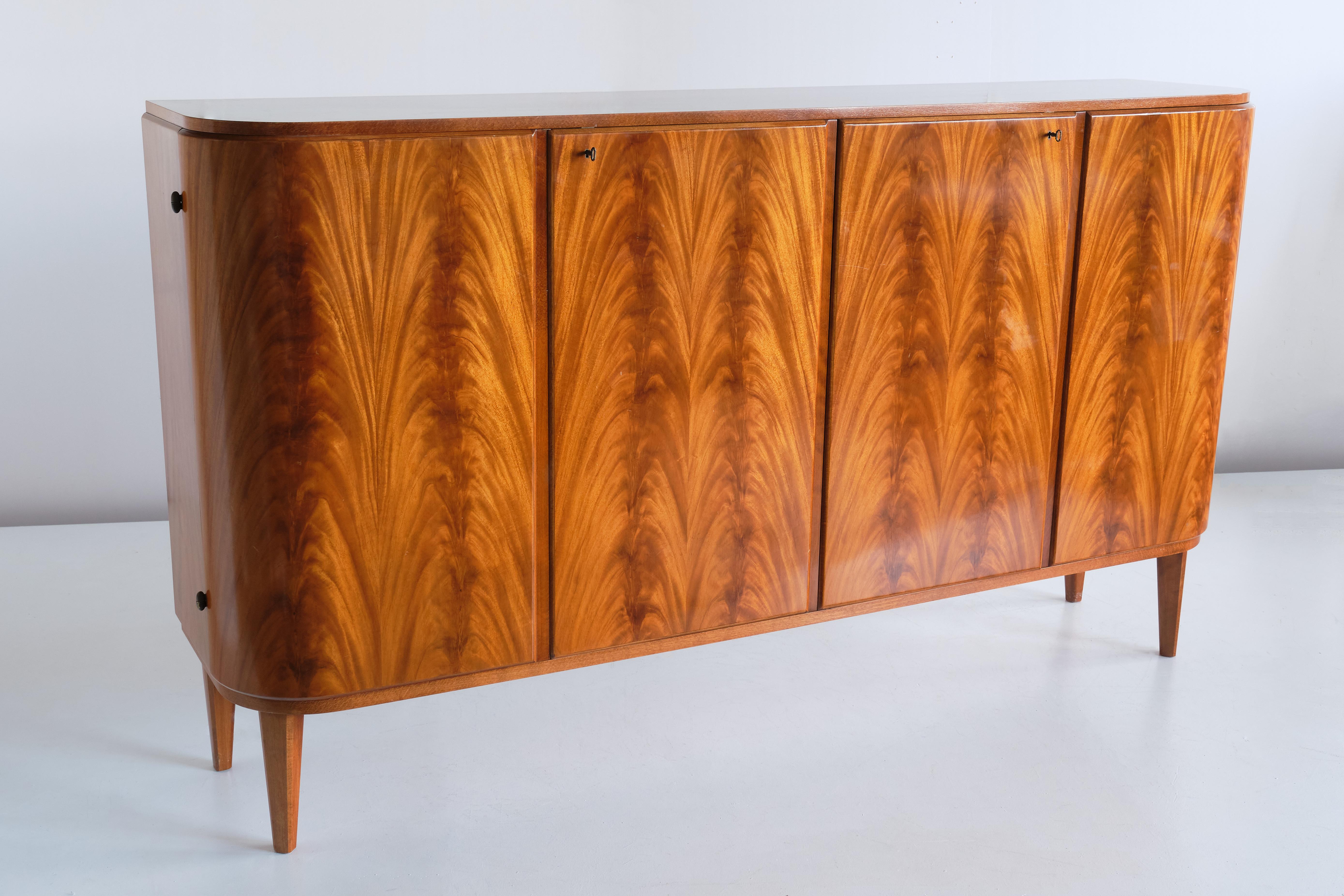 Axel Larsson Cabinet in Pyramid Mahogany, SMF Bodafors, Sweden, 1940s 2