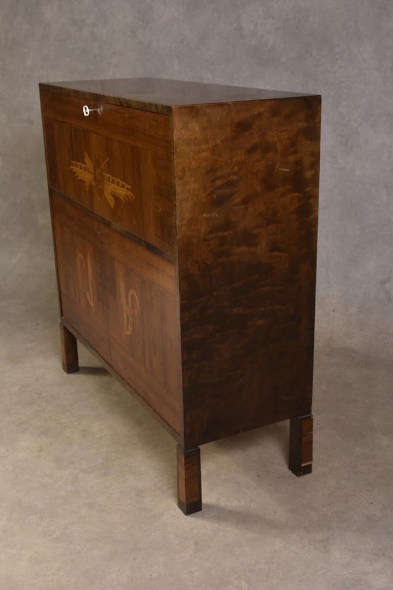 Axel Larsson Designed Bodafors Desk Cabinet Stunning In Good Condition For Sale In New York, NY