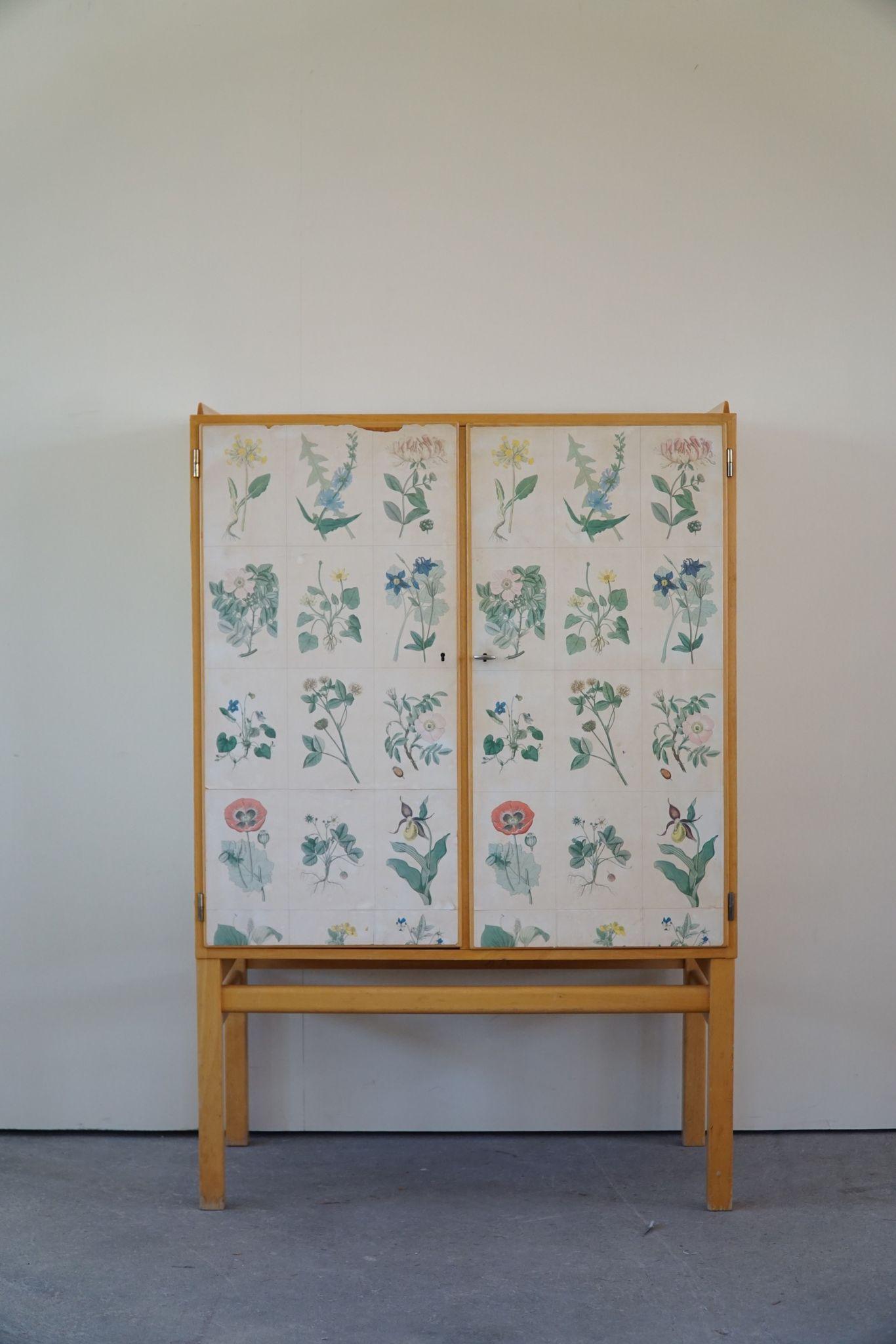 Axel Larsson Flora Cabinet for Bodafors, Swedish Mid-Century Modern, Made 1950s 1