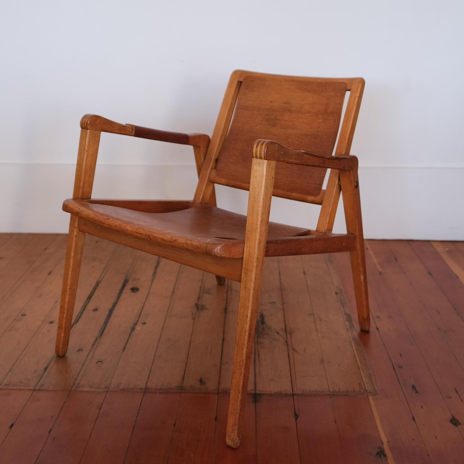 Mid-Century Modern Axel Larsson Lounge Chair, Sweden, 1948 For Sale