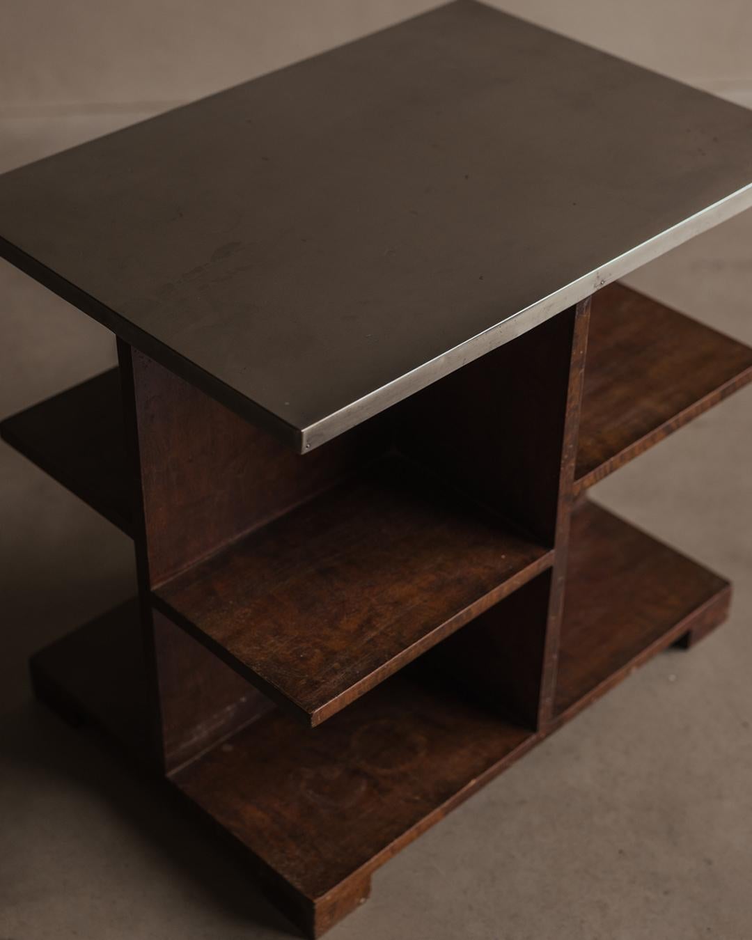 Mid-Century Modern Axel Larsson - Smoker’s Table with Metal Top For Sale