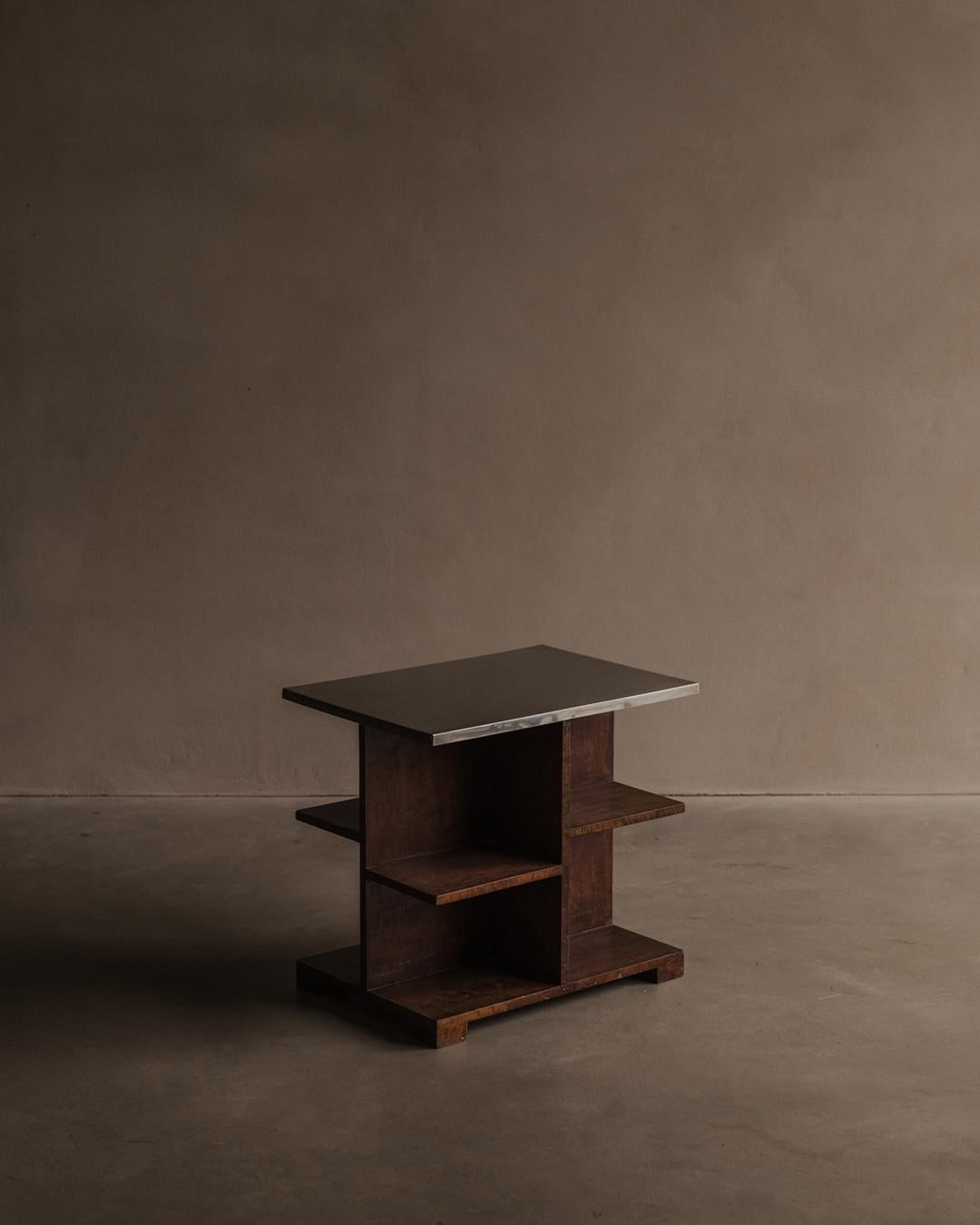 Swedish Axel Larsson - Smoker’s Table with Metal Top For Sale