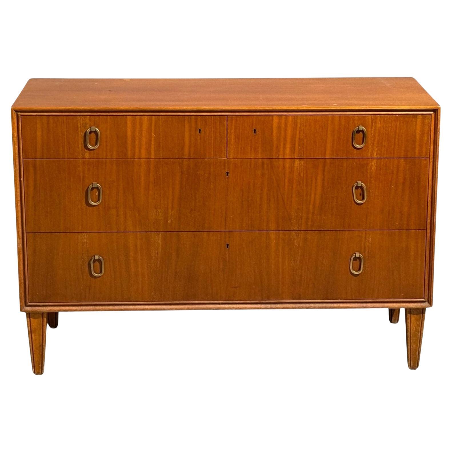 Axel Larsson, Swedish Modern, Chest of Drawers, Mahogany Veneer, Sweden, 1940s For Sale