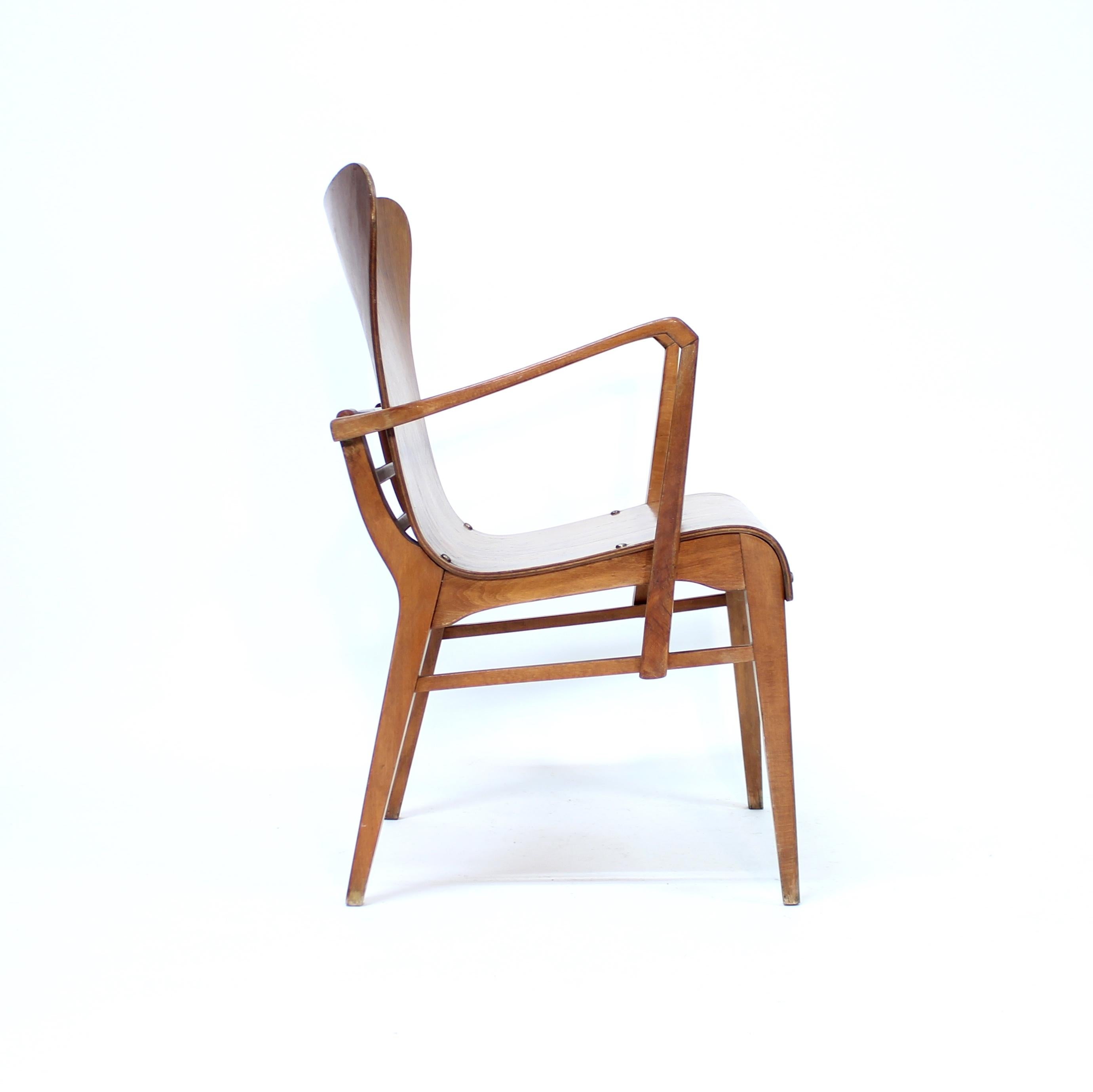 20th Century Axel Larsson, teak armchair for Svängsta Stilmöbler, 1950s For Sale