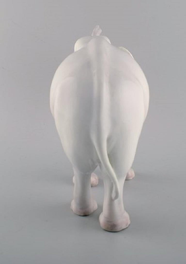 20th Century Axel Locher for Royal Copenhagen, Large and Rare Porcelain Figure, Elephant For Sale