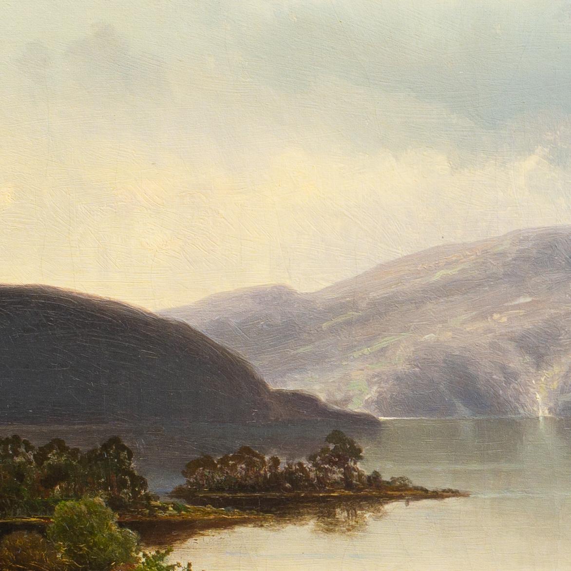 Setting Out in the Fjords 1858 by Swedish Artist Axel Nordgren, Oil on Canvas 3
