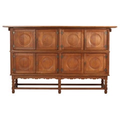 Axel O. Röck Tall Oak Sideboard Eith Eight Circular Doors