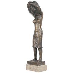 Axel Olsson, Swedish Bronze Nude Sculpture, 1960s