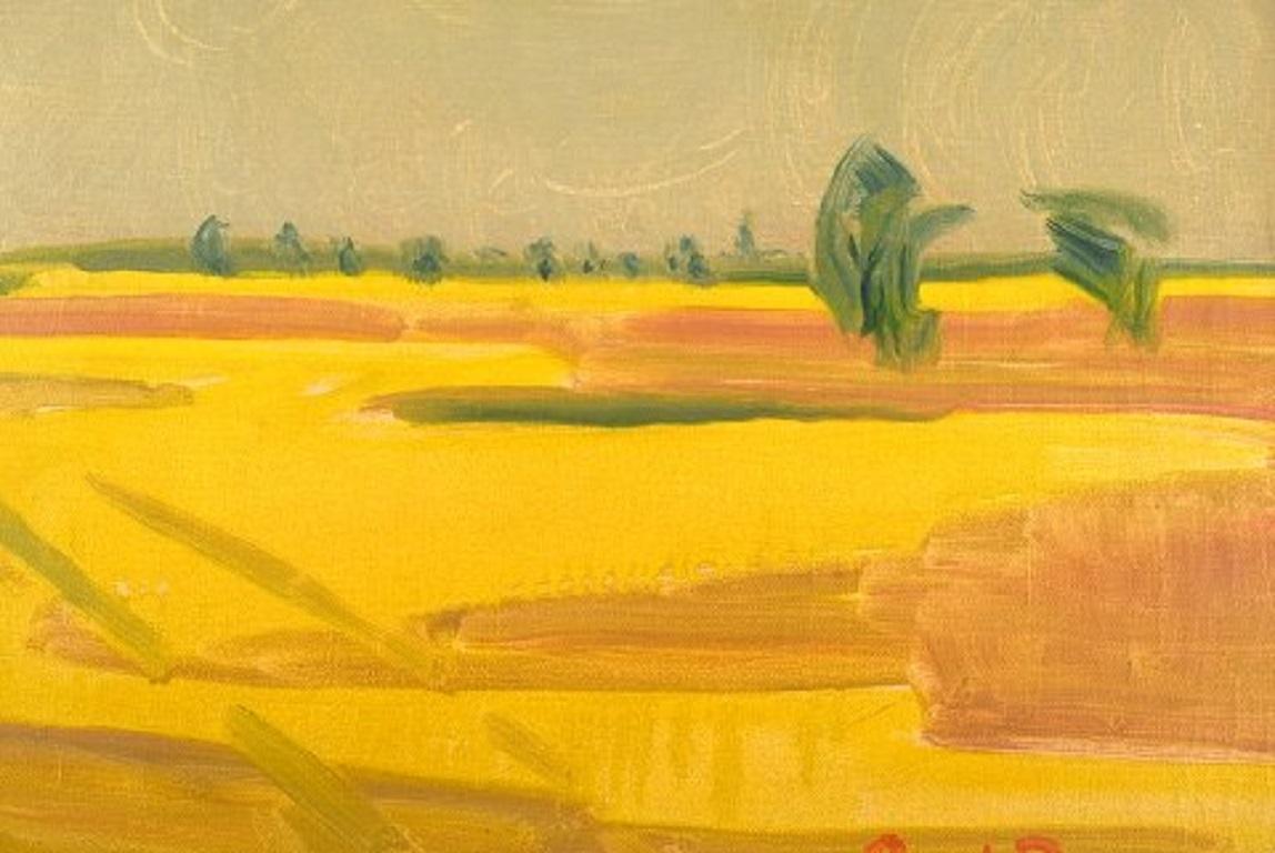 Modern Axel P. Jensen, Landscape. Oil on Canvas