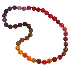 Axel Russmeyer Glass and Crystal Hand Beaded Ball Necklaces in Multiple Colors