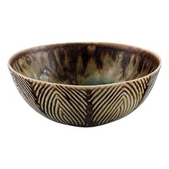 Axel Salto for Royal Copenhagen, Bowl of Glazed Stoneware, 1930s-1940s