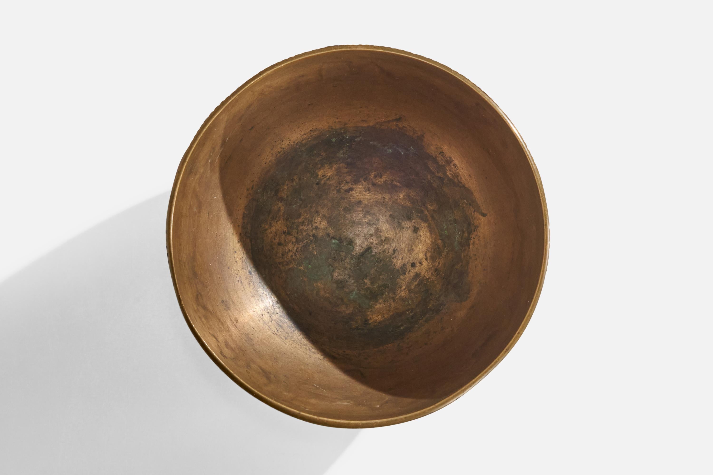 Axel Salto, Bowl, Bronze, Denmark, 1950 In Good Condition In High Point, NC