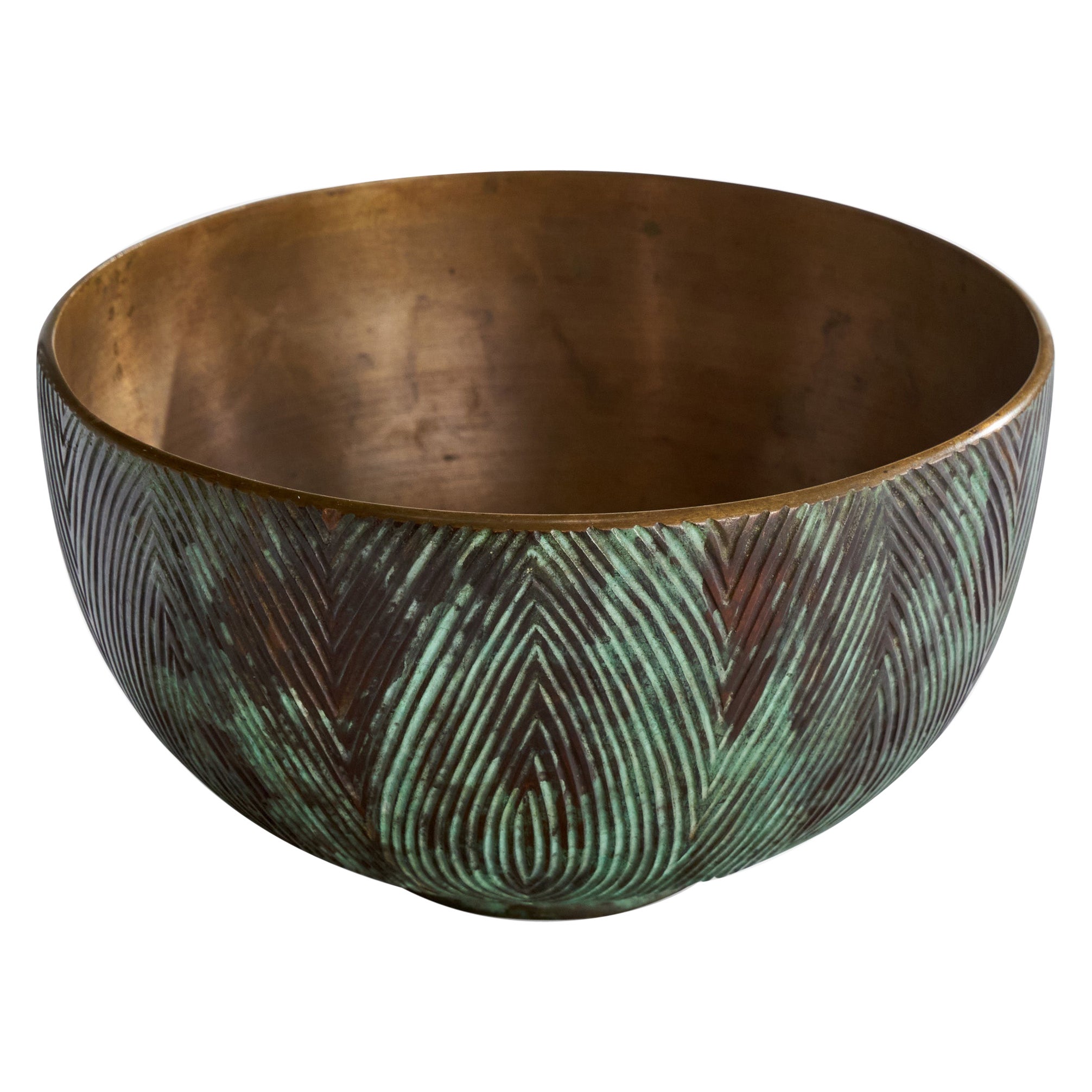 Axel Salto, Bowl, Bronze, Denmark, 1950