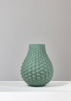 Axel Salto Budded Stoneware Vase Celadon Glazing "Ipsens", Denmark, 1930s