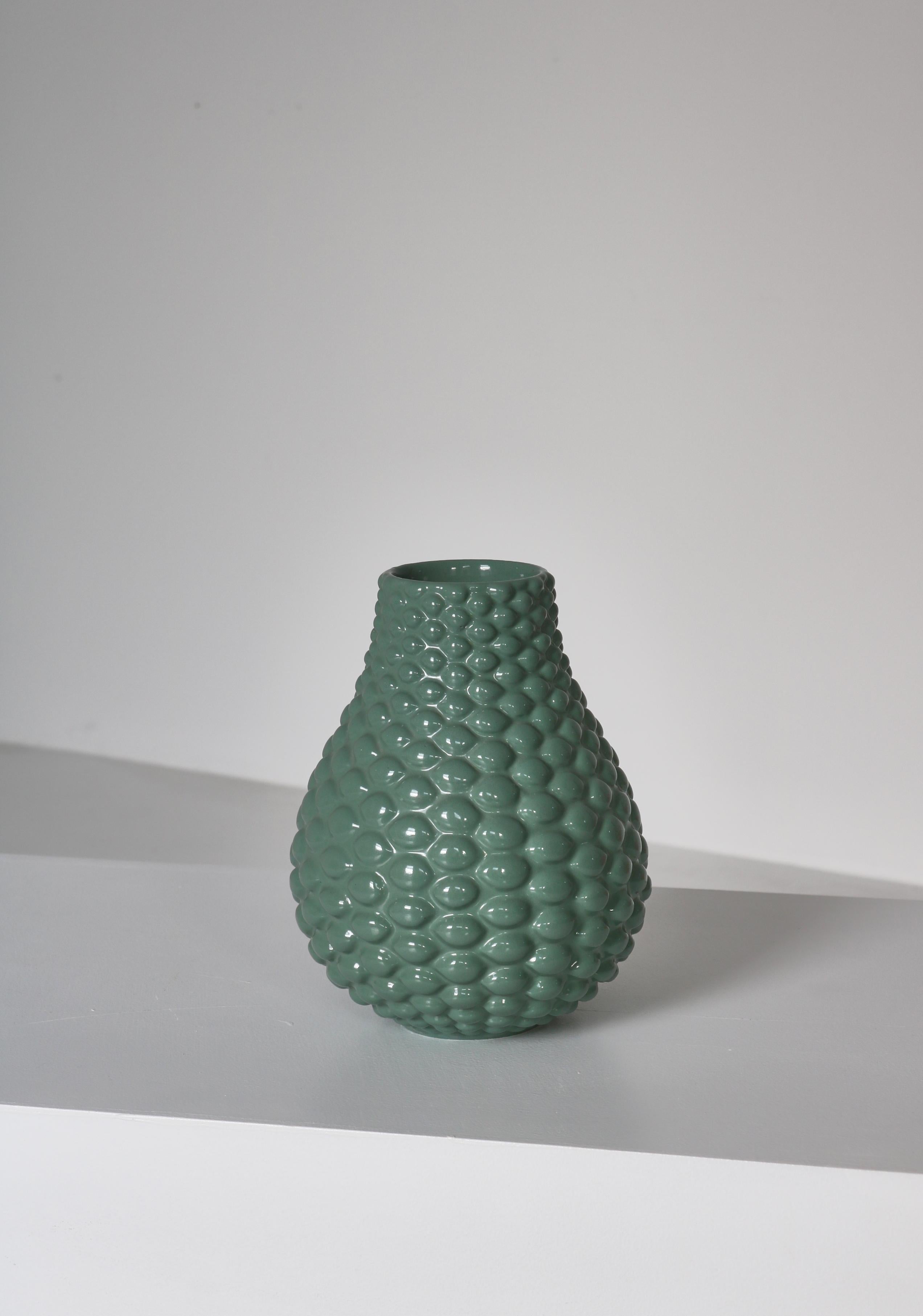 Scandinavian Modern Axel Salto Budded Stoneware Vase Celadon Glazing 