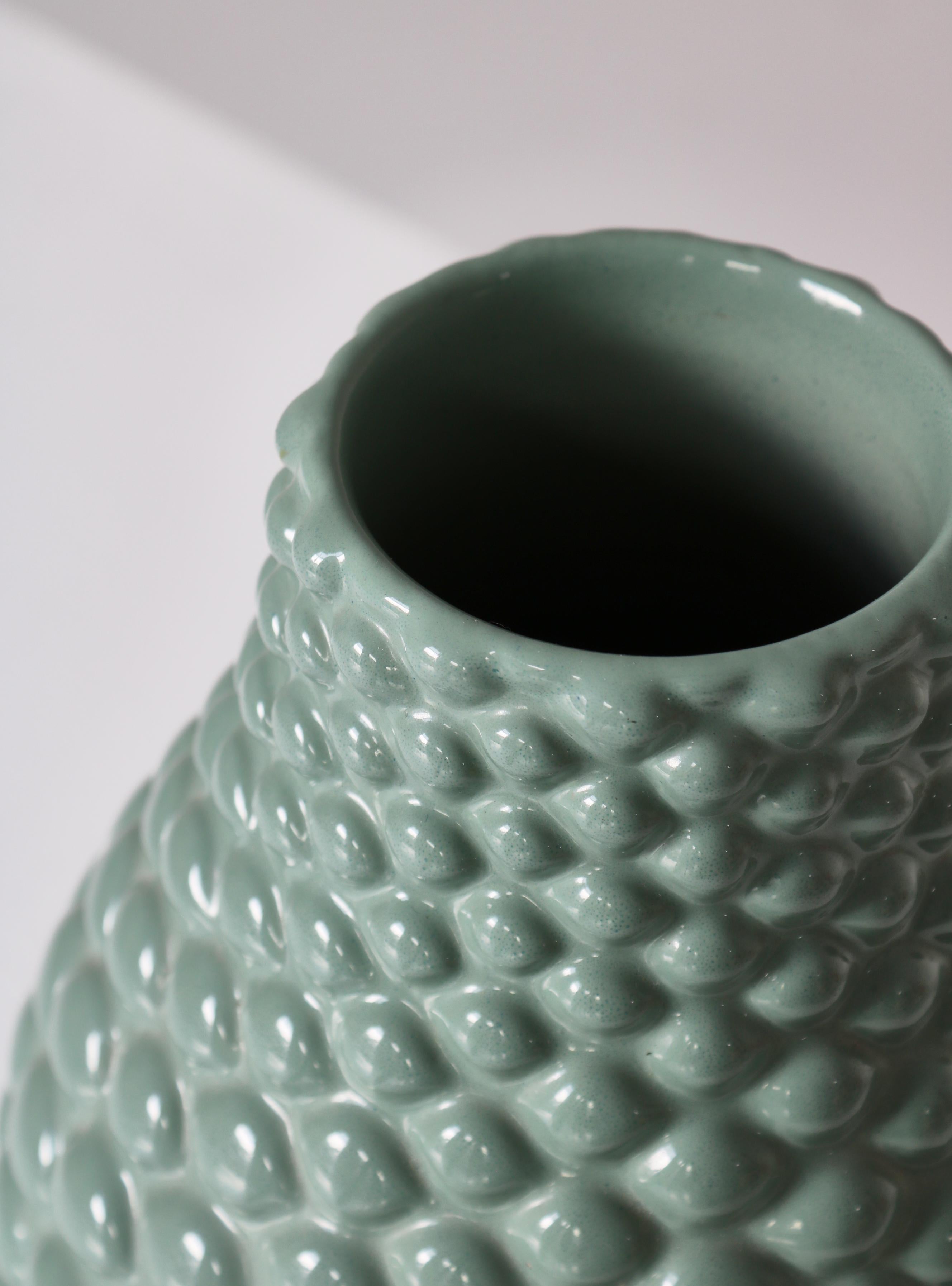 Axel Salto Budded Stoneware Vase Celadon Glazing 