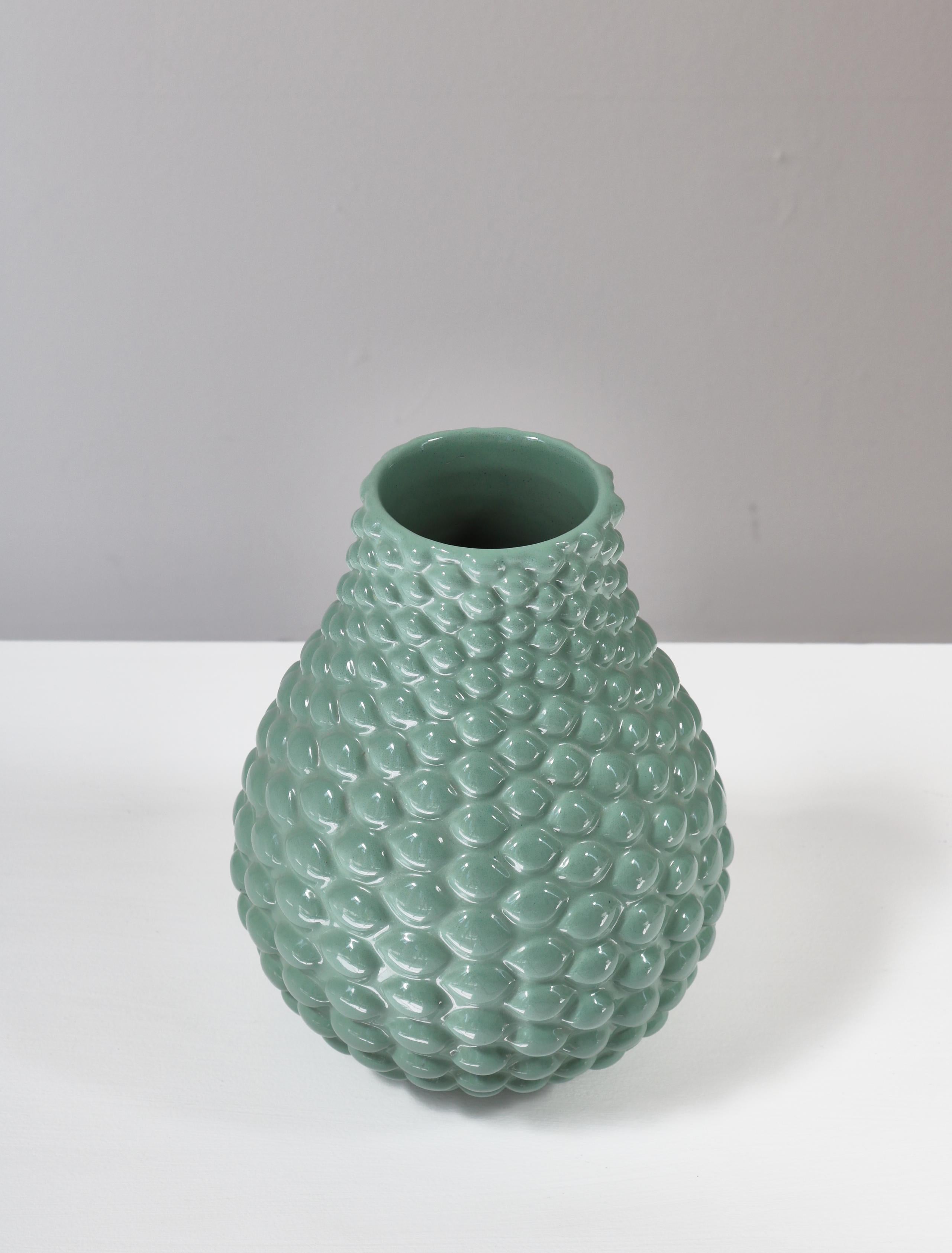 Danish Axel Salto Budded Stoneware Vase Celadon Glazing 