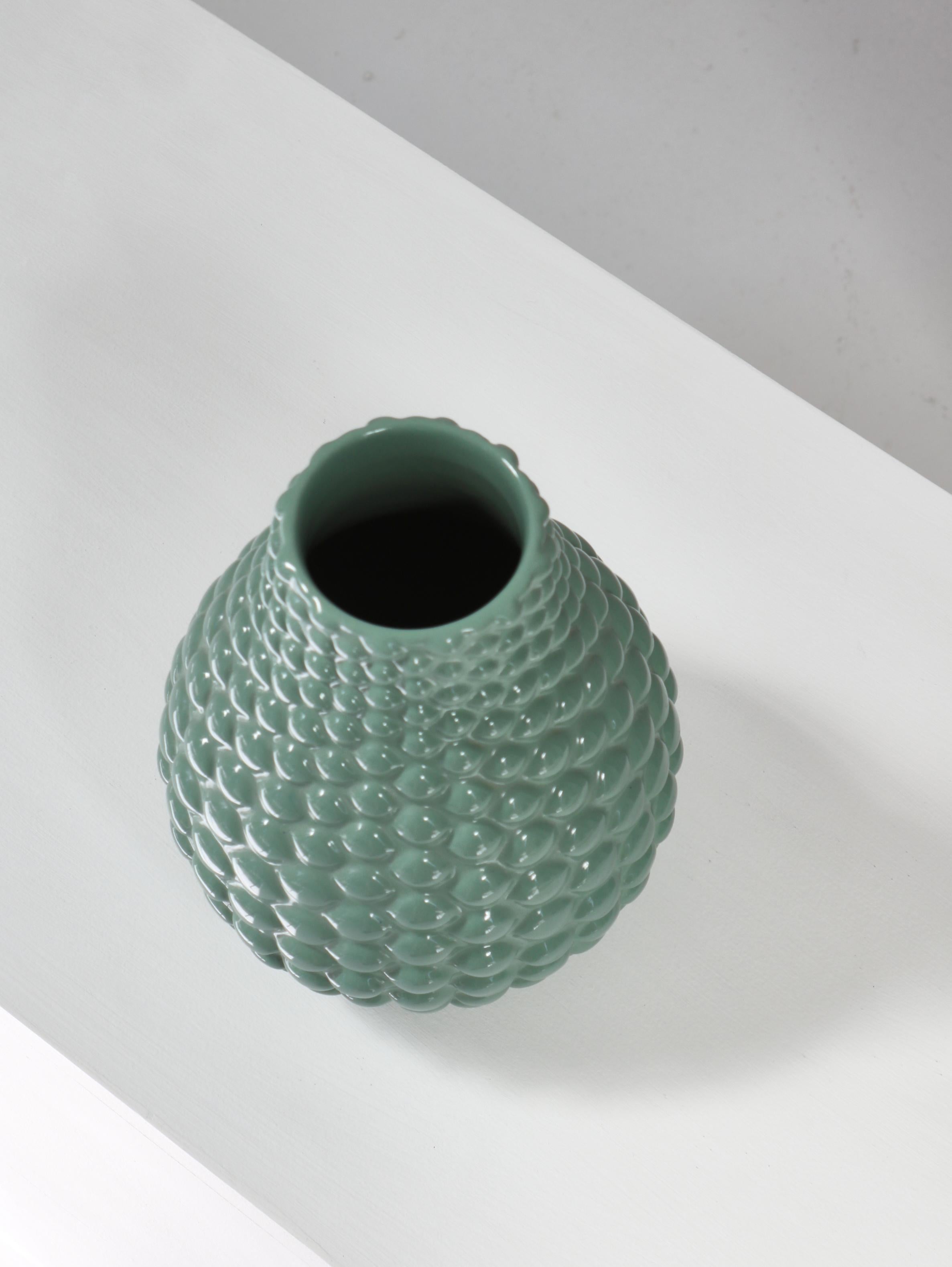 Glazed Axel Salto Budded Stoneware Vase Celadon Glazing 