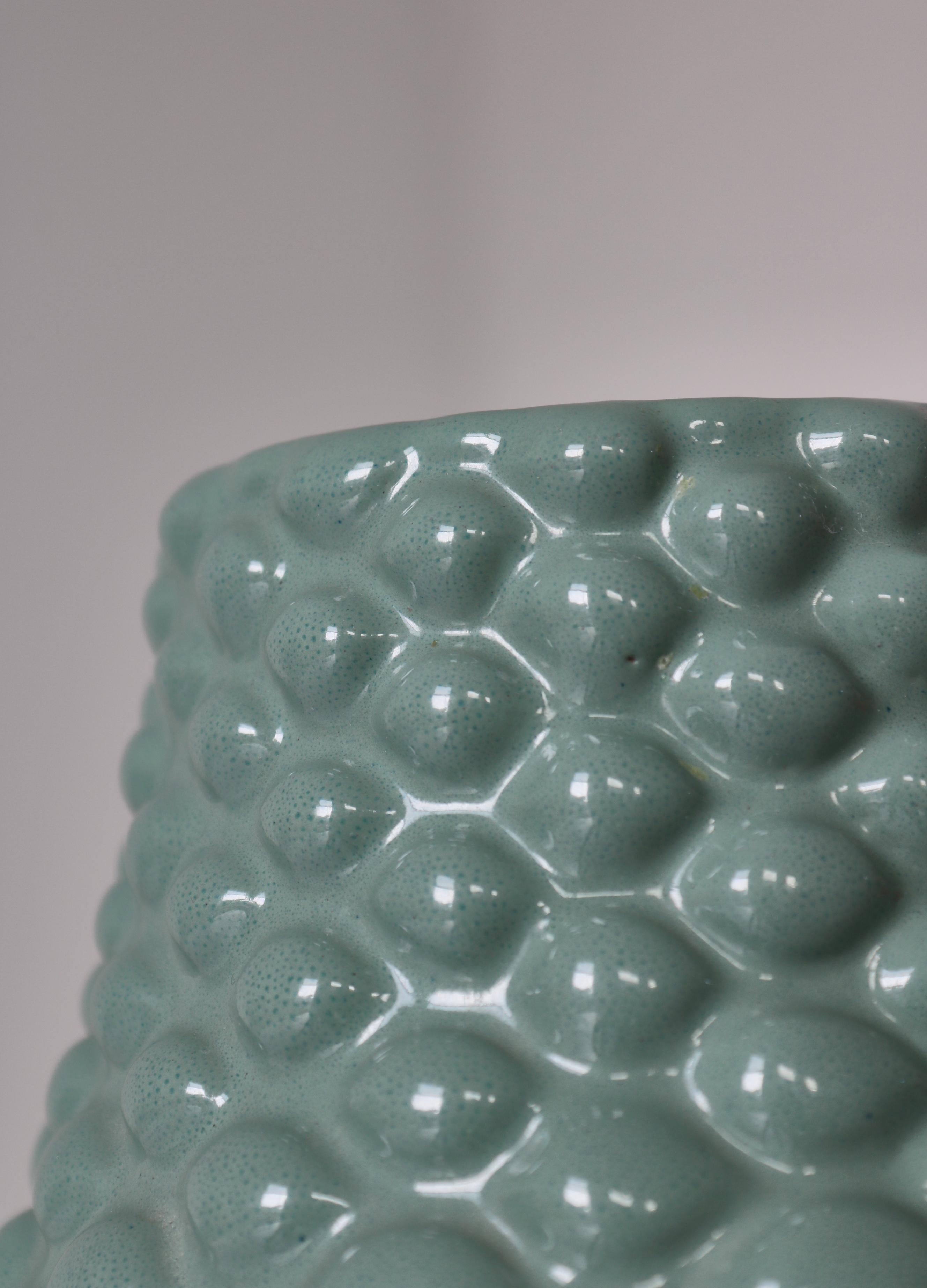 Mid-20th Century Axel Salto Budded Stoneware Vase Celadon Glazing 