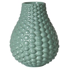 Axel Salto Budded Stoneware Vase Celadon Glazing "Ipsens", Denmark, 1930s
