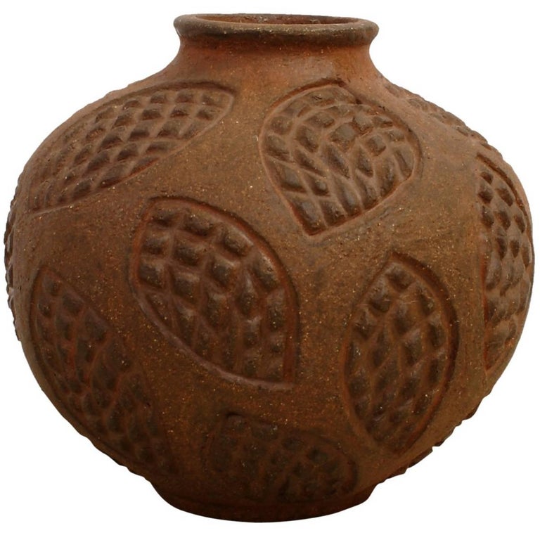 Axel Salto for Royal Copenhagen stoneware vase, 1950s, offered by Anders Larsen