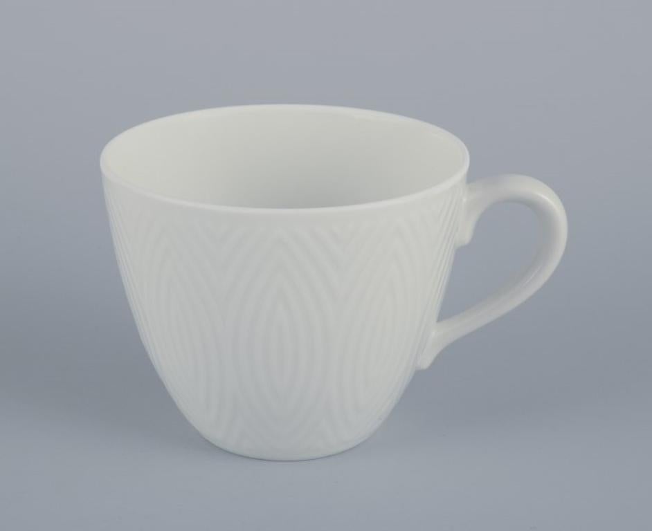 Axel Salto für Royal Copenhagen. Vier Paar Kaffeebecher aus weißem Porzellan. (Dänisch) im Angebot