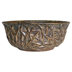 Retro Axel Salto for Royal Copenhagen, Large Ceramic Bowl, no. 20729, Sung Glaze, 1965