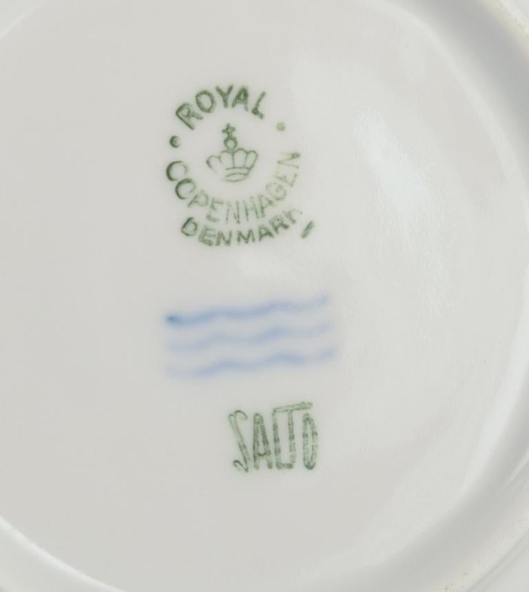 Porcellana Axel Salto per Royal Copenhagen. Vasetto di senape e piccola ciotola in porcellana. in vendita