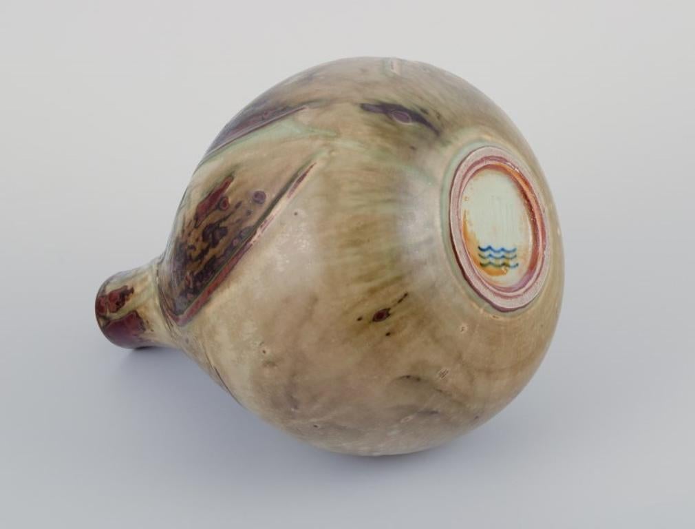 Axel Salto per Royal Copenhagen. Vaso a forma di cipolla in gres con smalto Sung An. in vendita 1