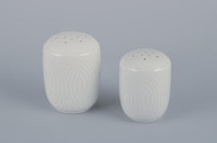 Axel Salto for Royal Copenhagen. Salt and pepper set in white porcelain.