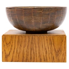 Axel Salto for Royal Copenhagen Stoneware Bowl Decorated