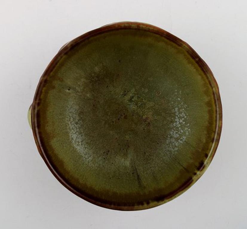 Axel Salto for Royal Copenhagen, Stoneware Bowl Modeled in Organic Shape 1