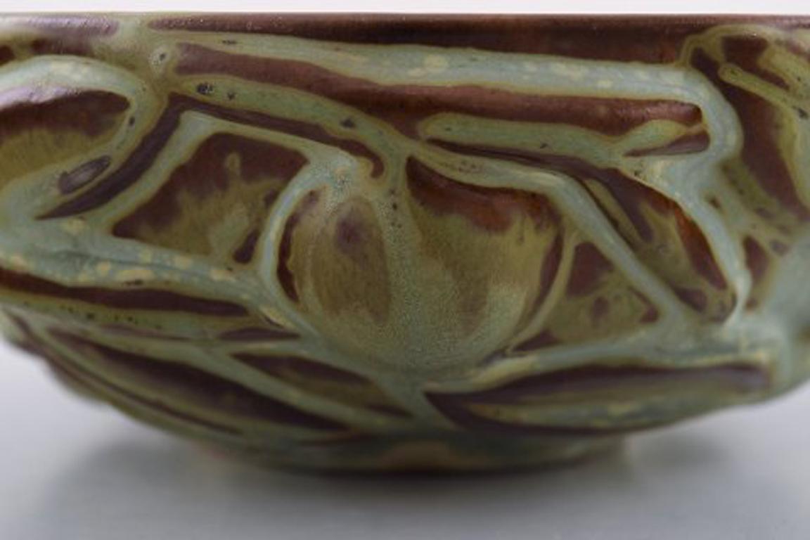 Axel Salto for Royal Copenhagen, Stoneware Bowl Modeled in Organic Shape 2