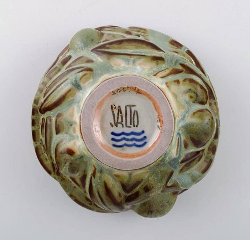 Axel Salto for Royal Copenhagen, Stoneware Bowl Modeled in Organic Shape 4