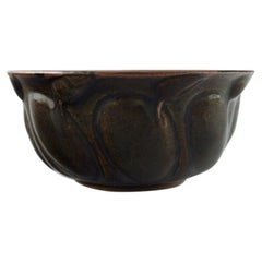 Axel Salto for Royal Copenhagen, Stoneware Bowl, Modelled in Organic Form
