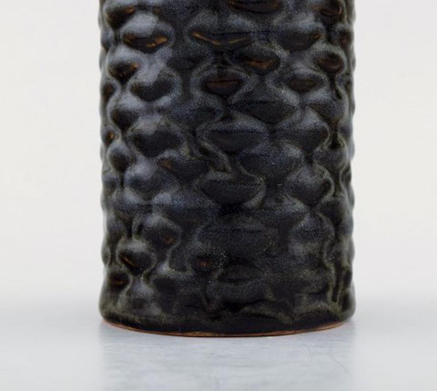 Danish Axel Salto for Royal Copenhagen. Stoneware Vase Modeled with Buds in Relief