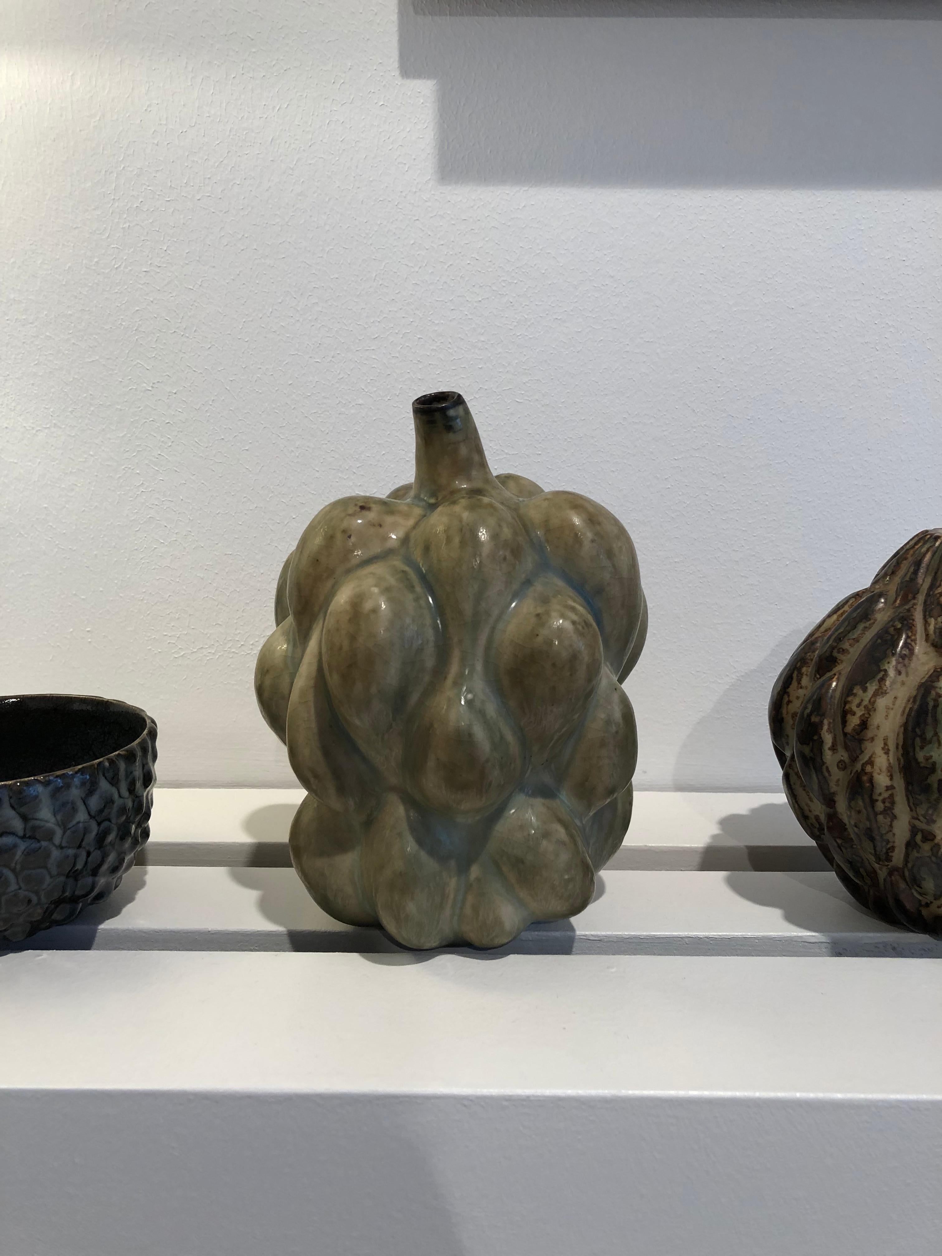 Axel Salto 'Fruit Form' Vase in Sung Glaze for Royal Copenhagen, 1946 1