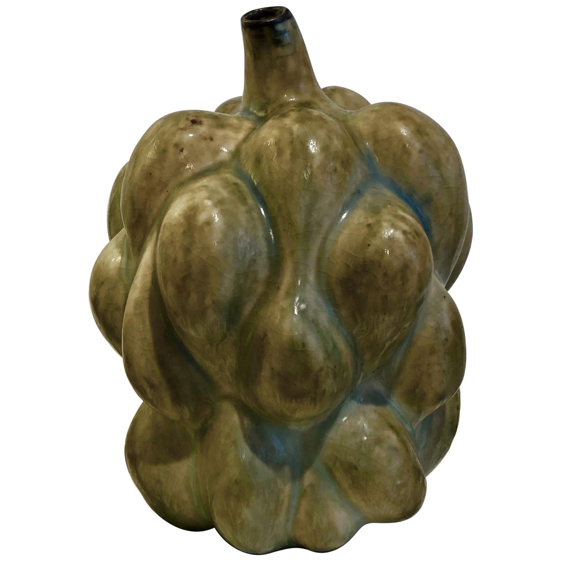 Axel Salto 'Fruit Form' Vase in Sung Glaze for Royal Copenhagen, 1946