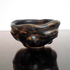 Ciotola in gres smaltato Axel Salto, metà secolo, scandinavo