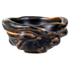 Axel Salto Glazed Stoneware Bowl, Mid-Century, Scandinavian