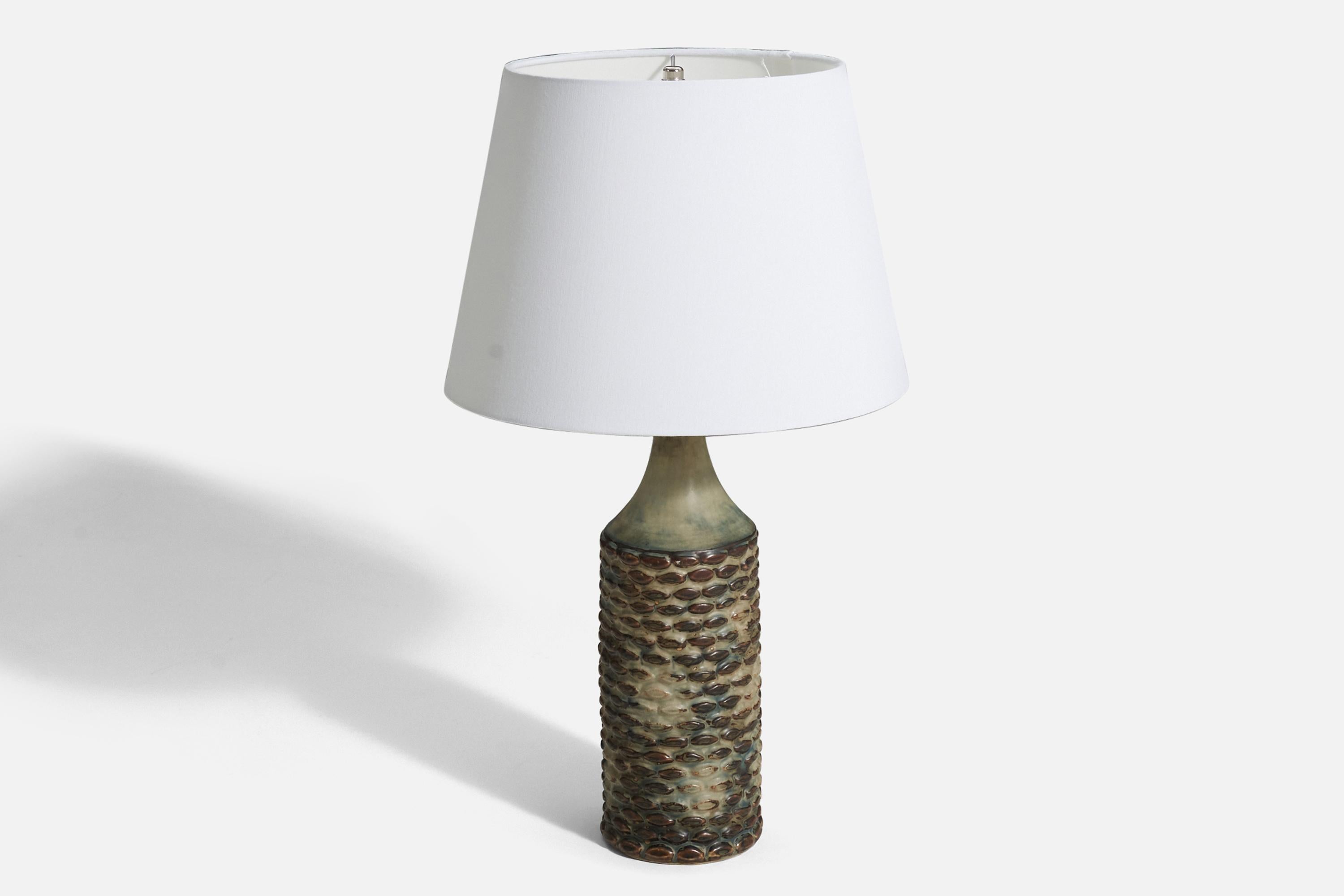 Mid-Century Modern Axel Salto, Large Table Lamp, Glazed Stoneware, Royal Copenhagen, Denmark For Sale