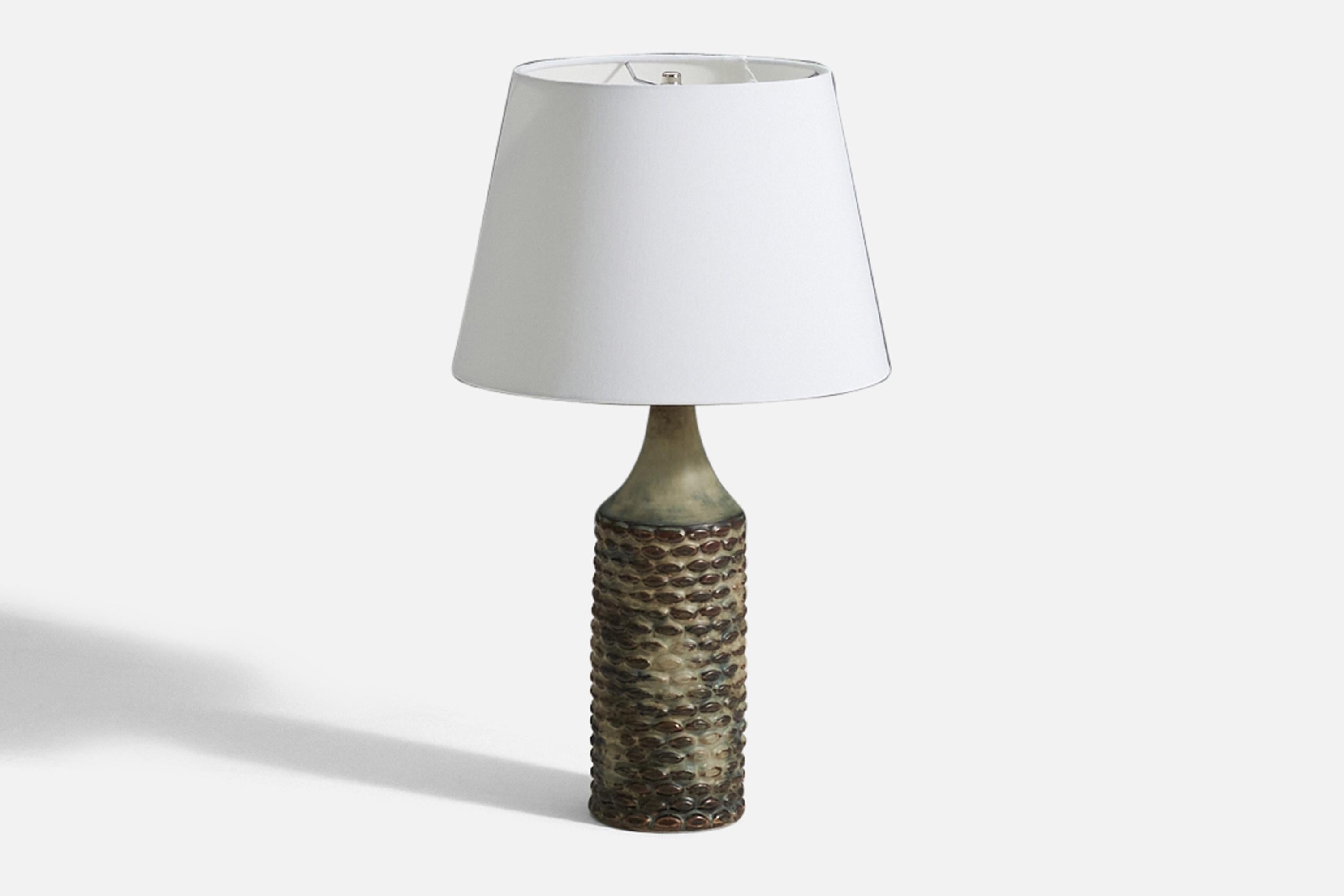 Milieu du XXe siècle Axel Salto, grande lampe de table, grès émaillé, Royal Copenhagen, Danemark en vente