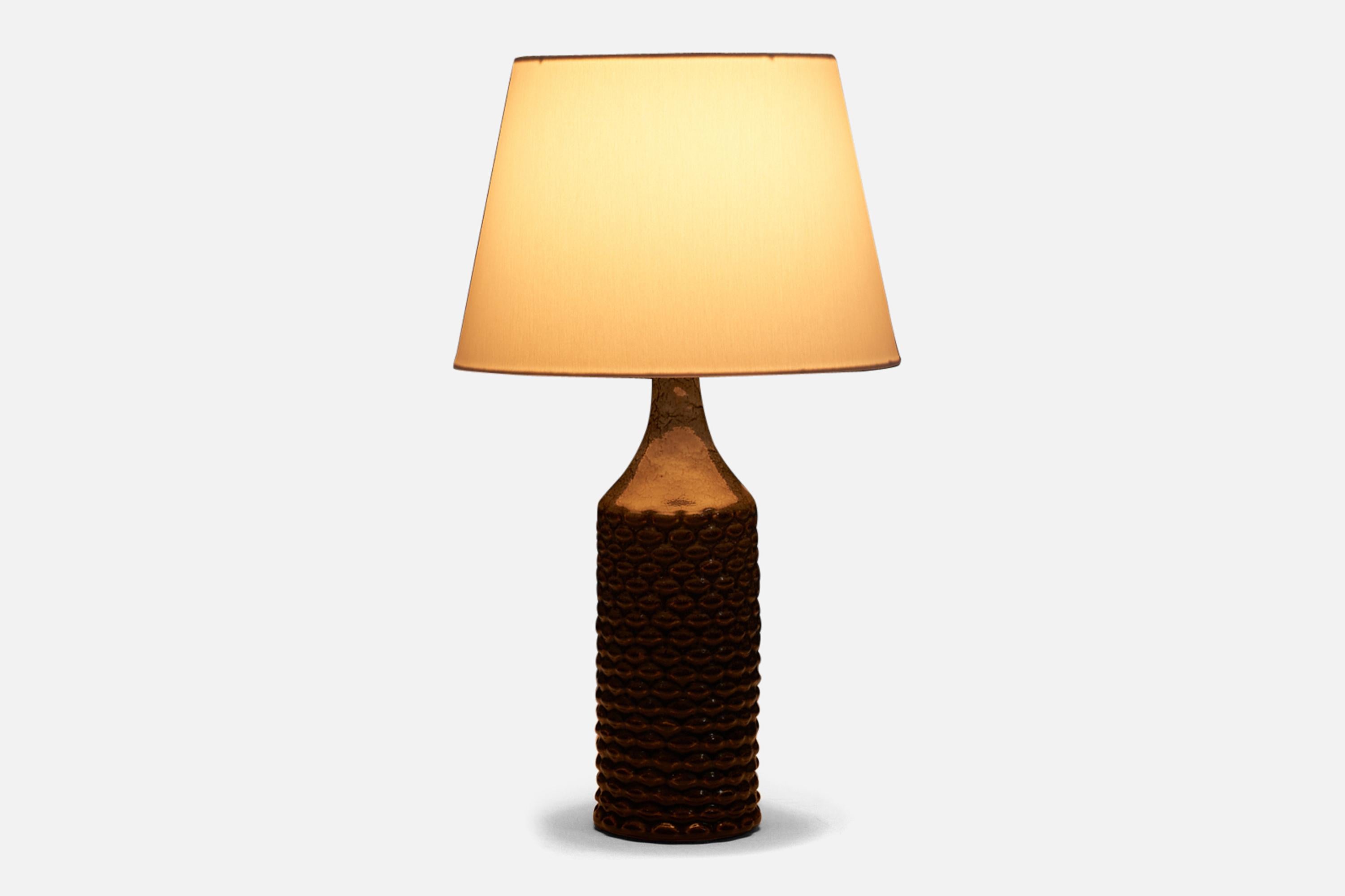 Milieu du XXe siècle Axel Salto, grande lampe de bureau, grès émaillé, Royal Copenhagen, Danemark en vente