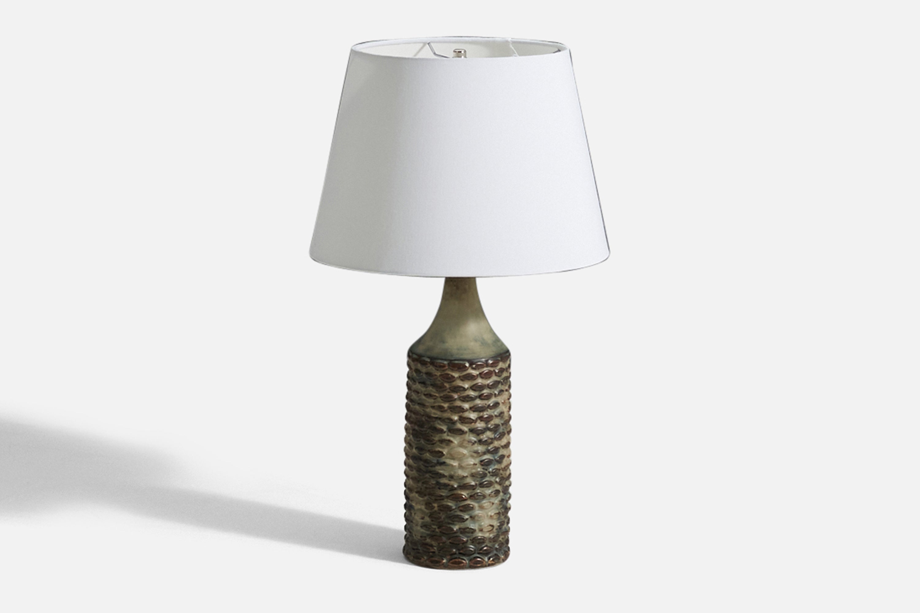 Axel Salto, Large Table Lamp, Glazed Stoneware, Royal Copenhagen, Denmark For Sale