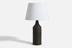 Axel Salto, Large Table Lamp, Glazed Stoneware, Royal Copenhagen, Denmark