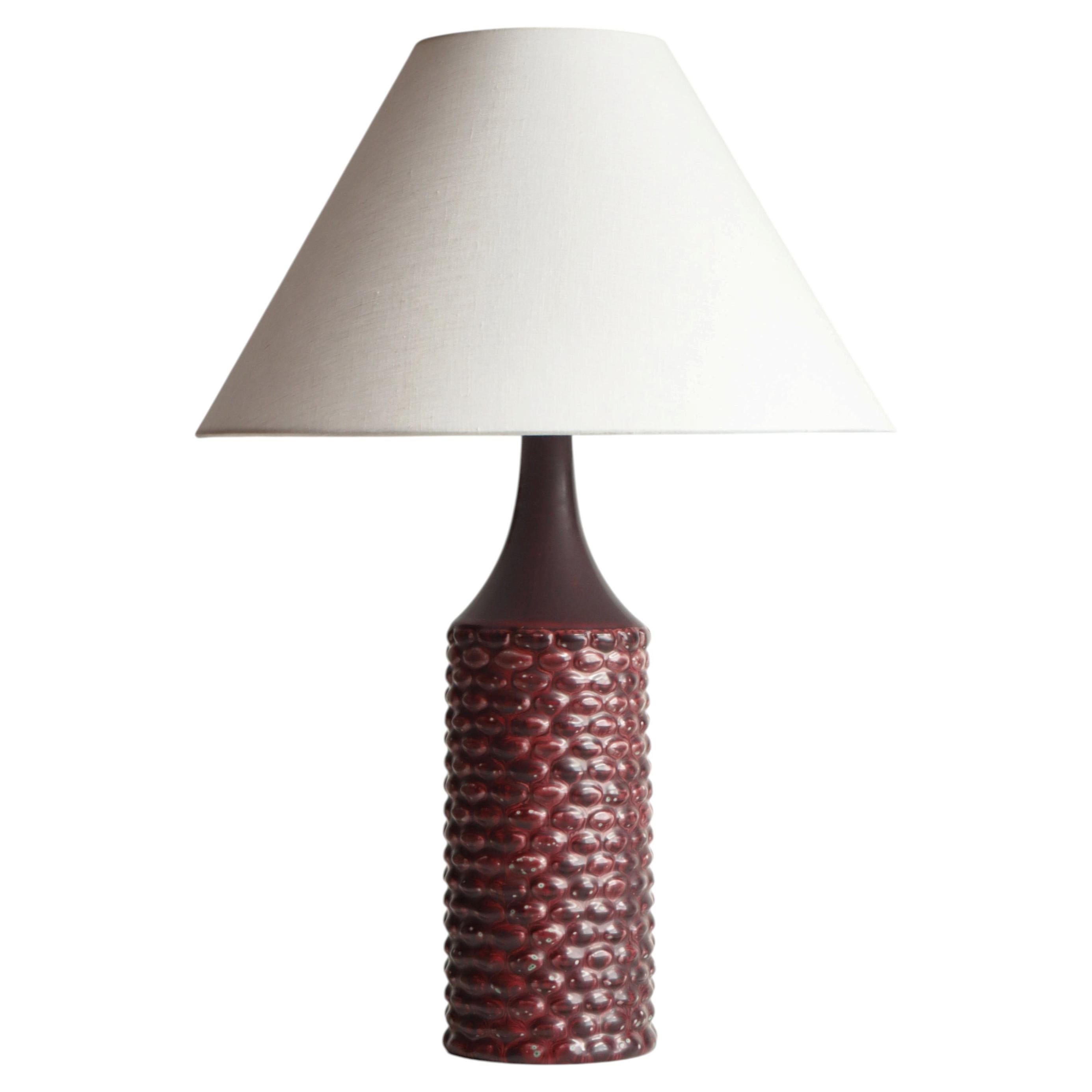 Axel Salto Large Table Lamp in Oxblood Glaze from Royal Copenhagen, 1958